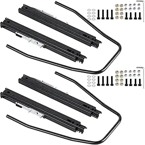 Slider Seat Track Set of 2 with Seat Mounting Hardware kit, Universal Racing Seat Slider fit for Most Aftermarket Bucket Seat and Racing Seat